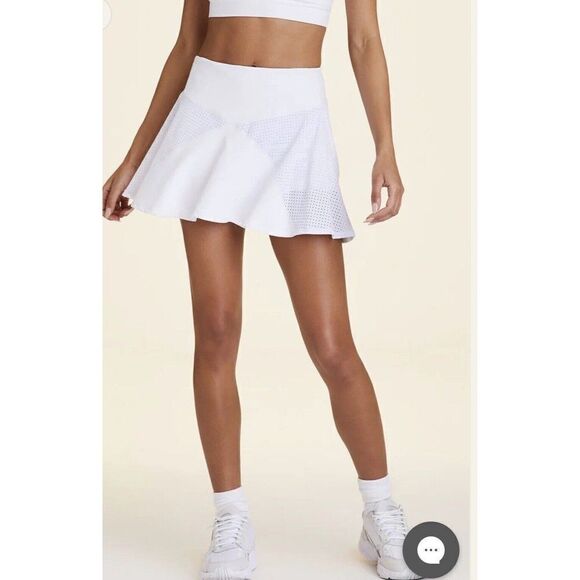 Alala Dresses & Skirts - Alala rally tennis skirt/skort sz Large NEW - White- mesh perforated